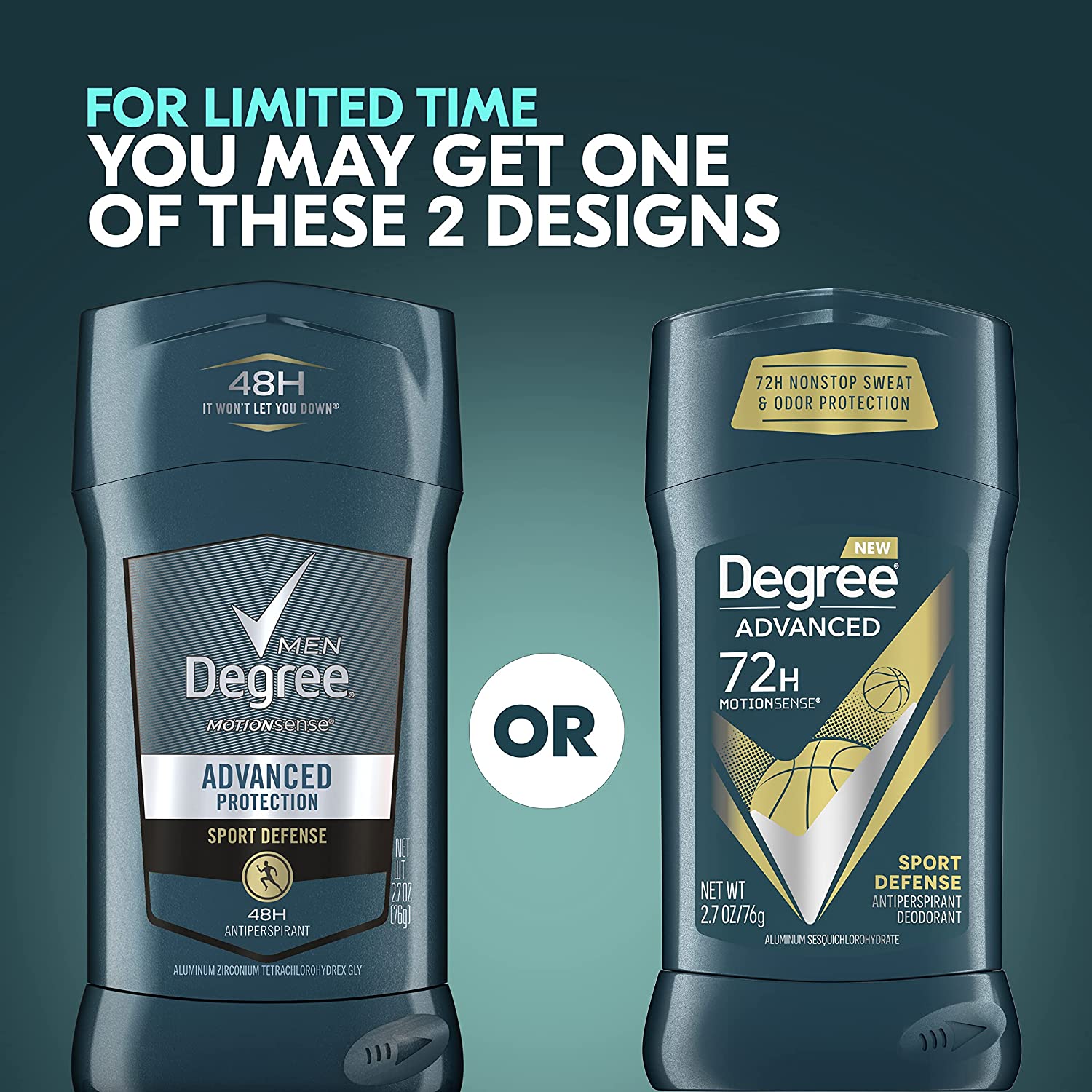 Degree Advanced Protection Antiperspirant Deodorant Sport Defense 4 count 72-Hour Sweat and Odor Protection Antiperspirant For Men With MotionSense Technology 2.7 oz - Image 3